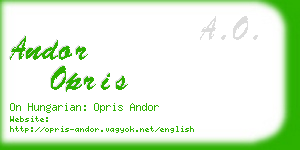 andor opris business card